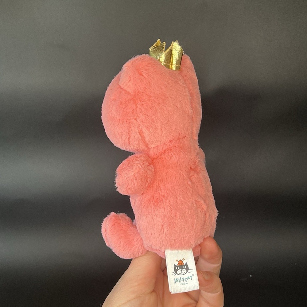 Jellycat Pink CROWNING CROAKER Small Soft Plush Toy - Picture 2 of 10
